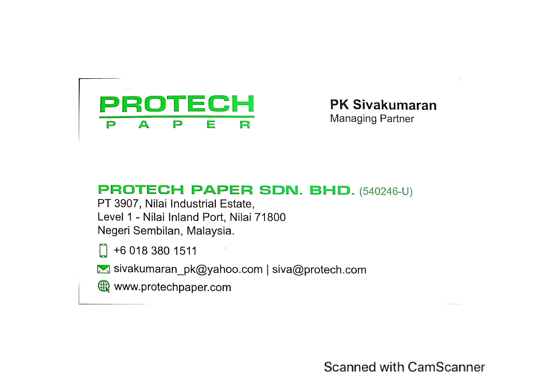 PROTECH PAPER SDN. BHD.