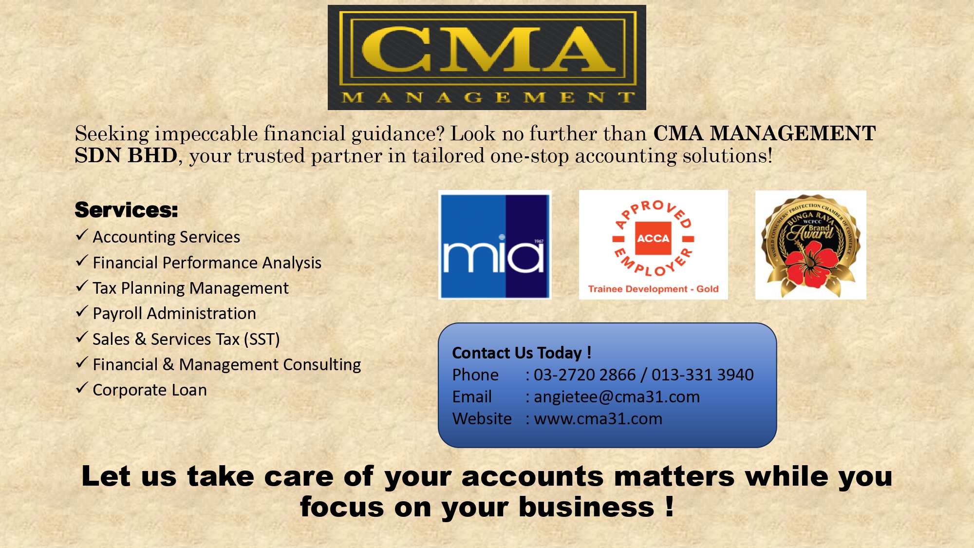 CMA MANAGEMENT SDN. BHD.