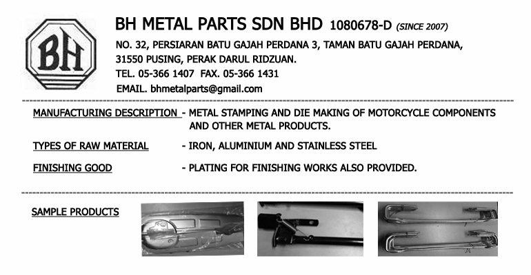 BH METAL PARTS SDN. BHD.