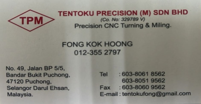 TENTOKU PRECISION (M) SDN. BHD.