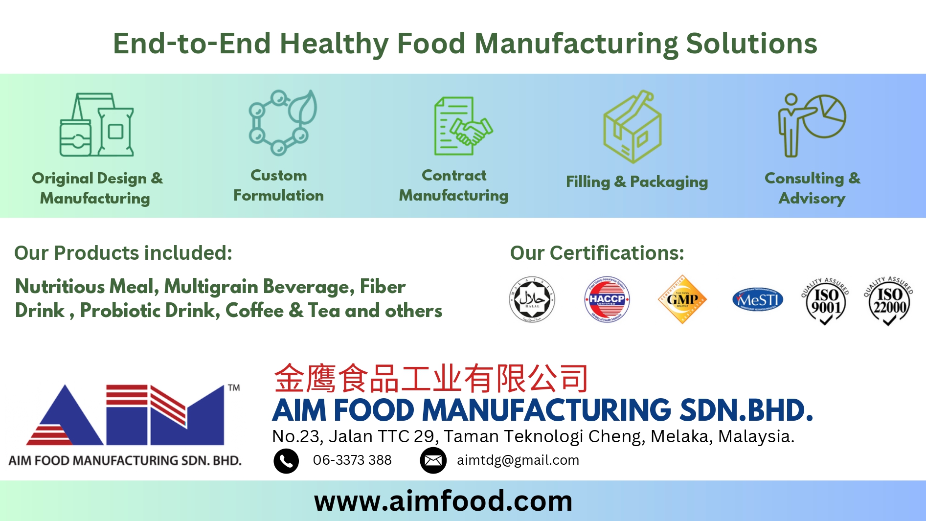 AIM FOOD MANUFACTURING SDN. BHD.